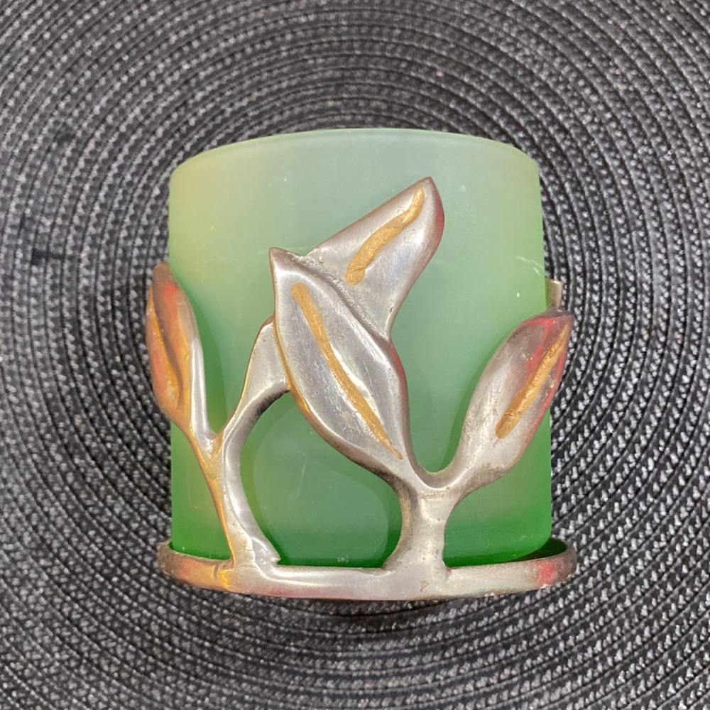 Sea Glass Vintage candle holder